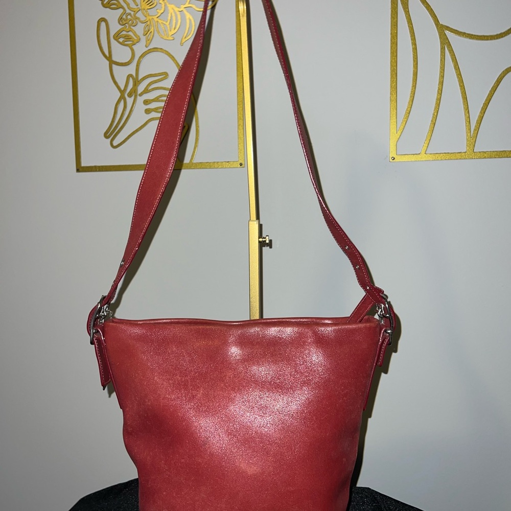 Coach Vintage 9186 Red Leather Legacy SoHo Bucket Crossbody Shoulder Bag